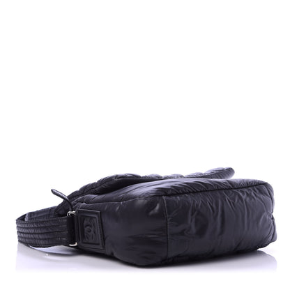 Chanel Nylon Small Coco Cocoon Messenger Bag Black 4 of 12