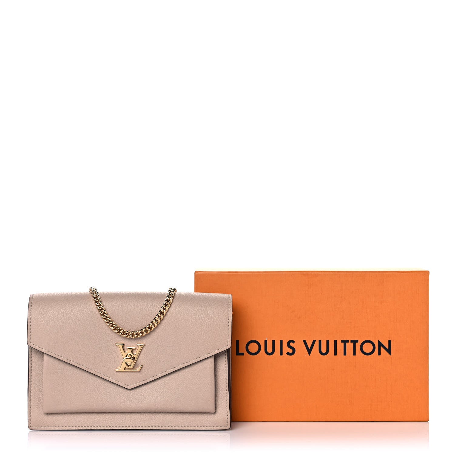 Louis Vuitton Soft Calfskin My Lockme Chain Pochette Greige 12 of 12