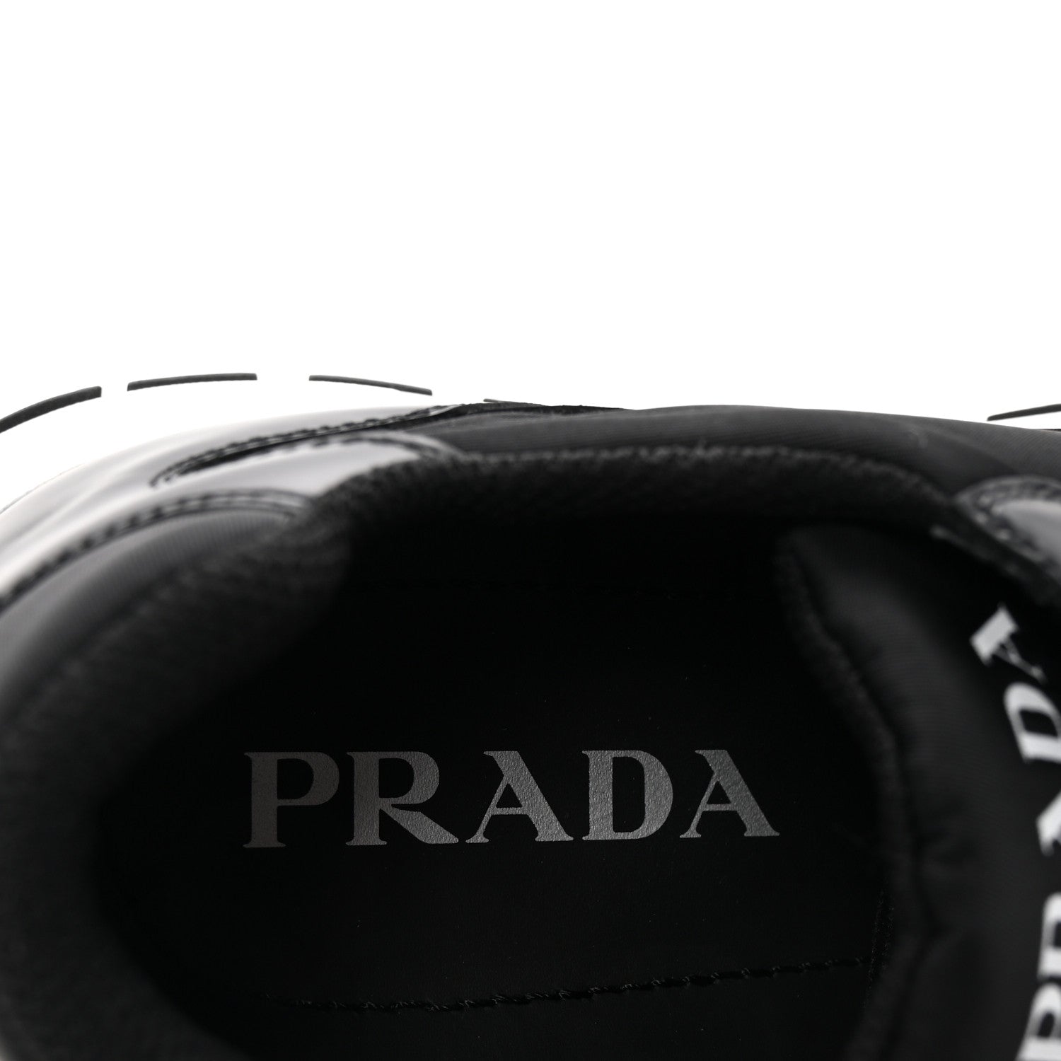 Prada Re-Nylon Piuma Metal Triangle Logo Quilted 45mm Sneakers 39.5 Black 8 of 10