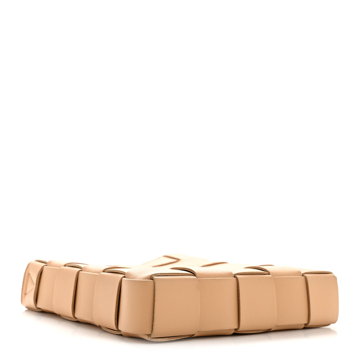 Lambskin Maxi Intrecciato Cassette Messenger Almond