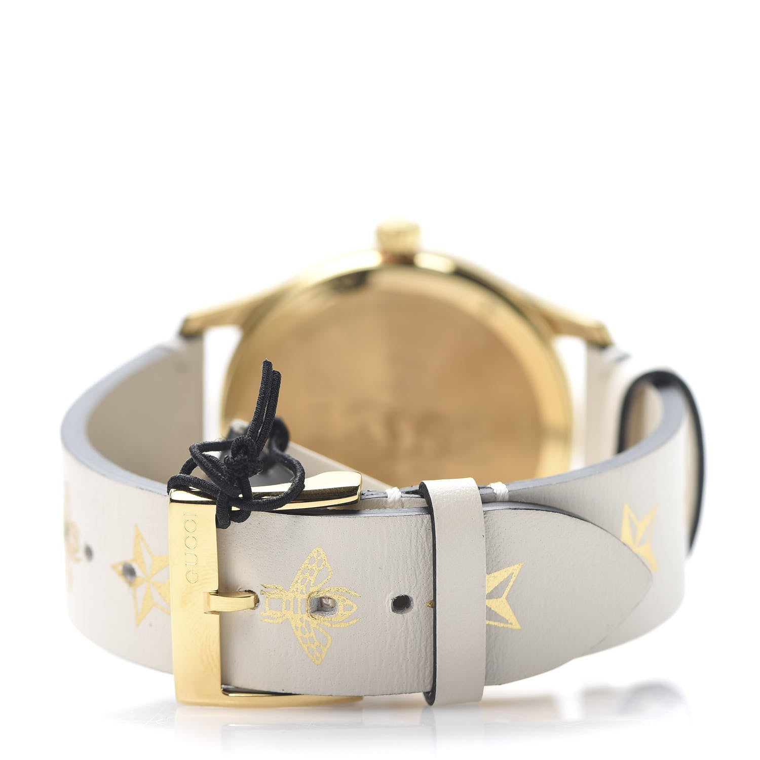 Gucci Stainless Steel Calfskin 38mm G-Timeless Bee Star Quartz Watch White 4 of 6