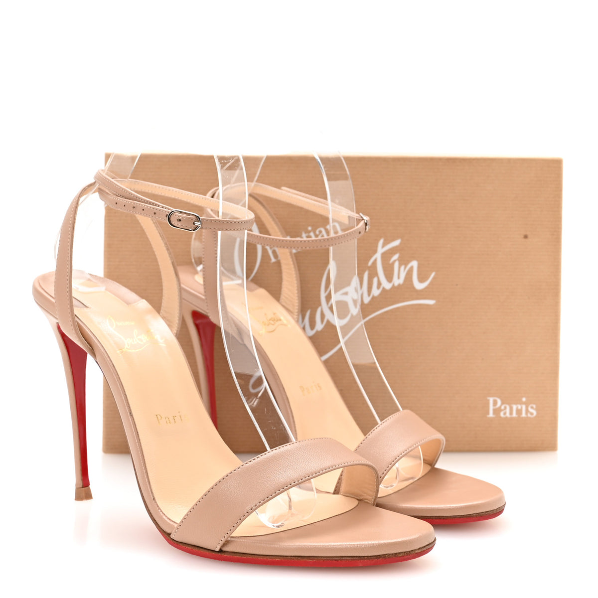 Nappa Loubigirl 100 Sandals 41 Nude