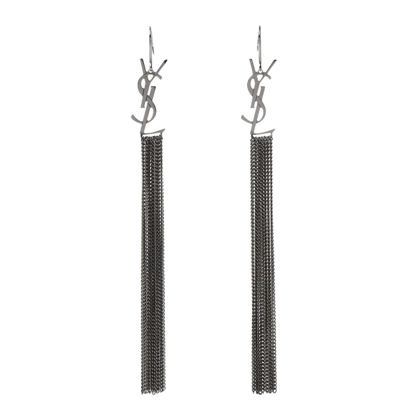Brass Monogram Chain Earrings