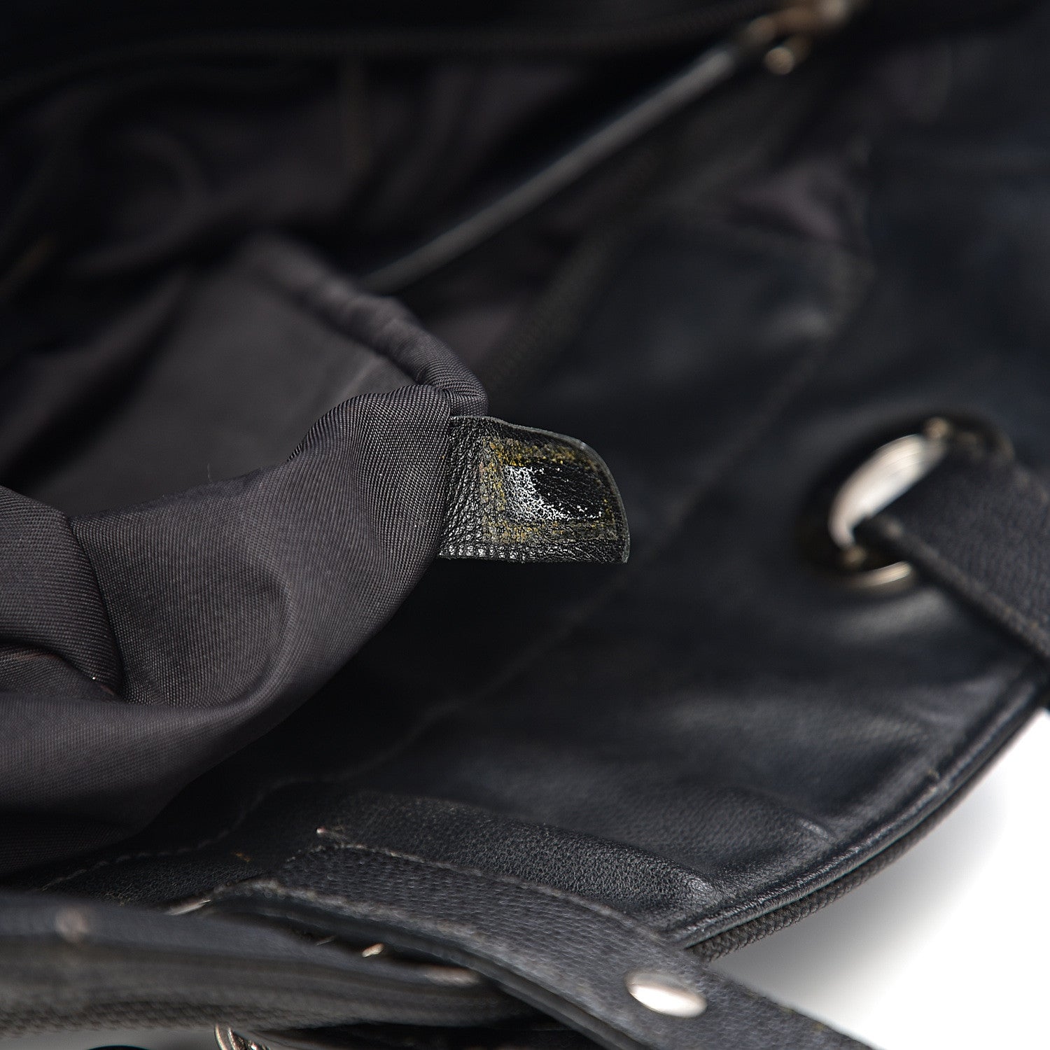Chanel Coated Canvas Quilted Small Paris Biarritz Tote Black 6 of 10