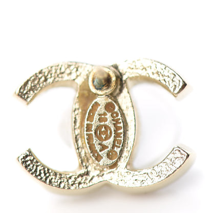 Chanel Crystal CC Earrings Gold 4 of 4
