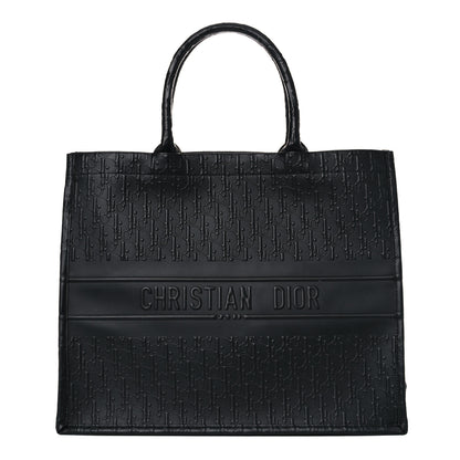 Christian Dior Oblique Calfskin Embossed Large Book Tote Black 1 of 12