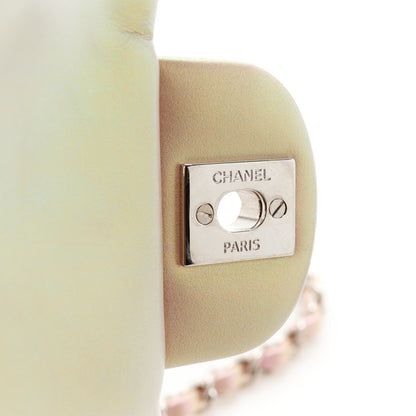 Chanel Iridescent Calfskin Quilted Mini Square Flap Pink 7 of 11
