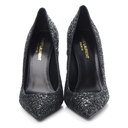 Saint Laurent Glitter Opyum 100 Pumps 37 Black 5 of 11