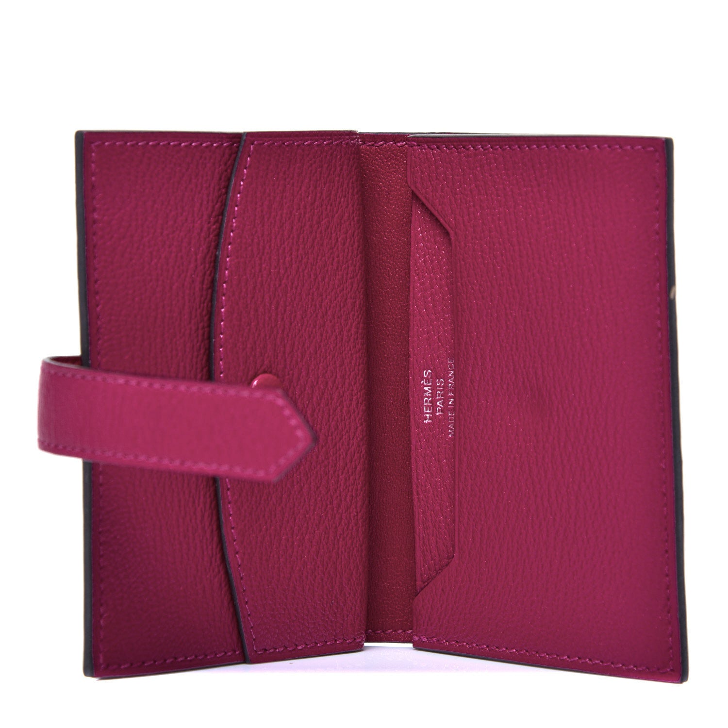 Hermes Chevre Mysore Mini Bearn Wallet Rose Pourpre 5 of 8