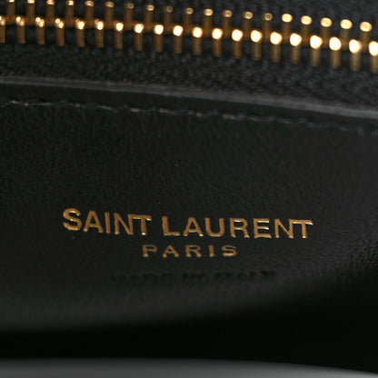 Saint Laurent Calfskin Small Monogram Cabas Fog 6 of 9