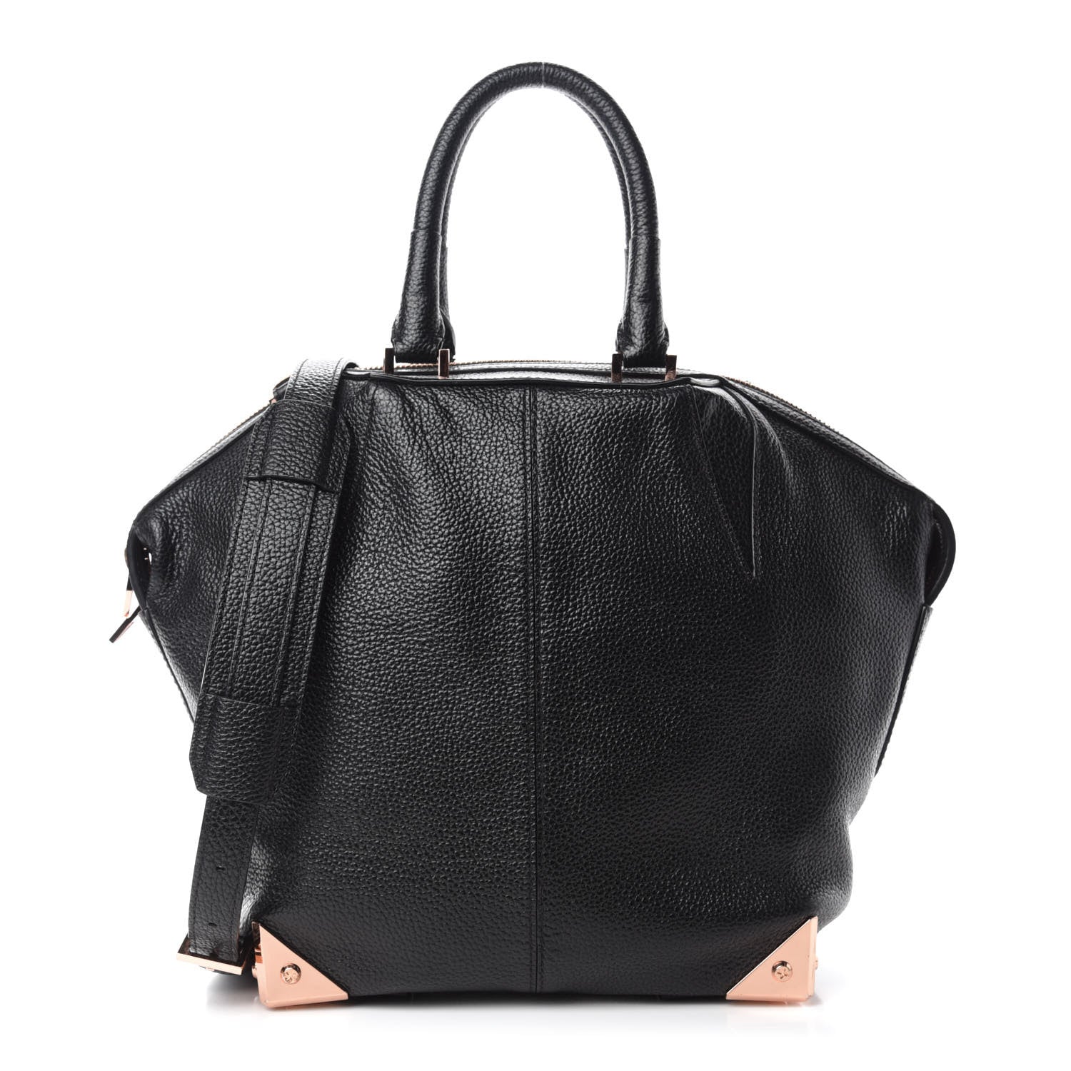 Alexander Wang Pebbled Calfskin Small Emile Soft Black Rose Gold Hardware 1 of 9