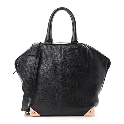 Alexander Wang Pebbled Calfskin Small Emile Soft Black Rose Gold Hardware 1 of 9
