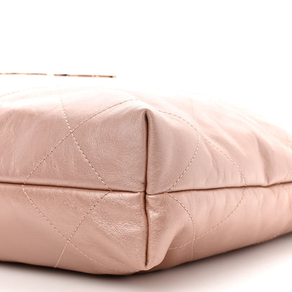 Chanel Metallic Calfskin Quilted Small Chanel 22 Pink 12 of 12