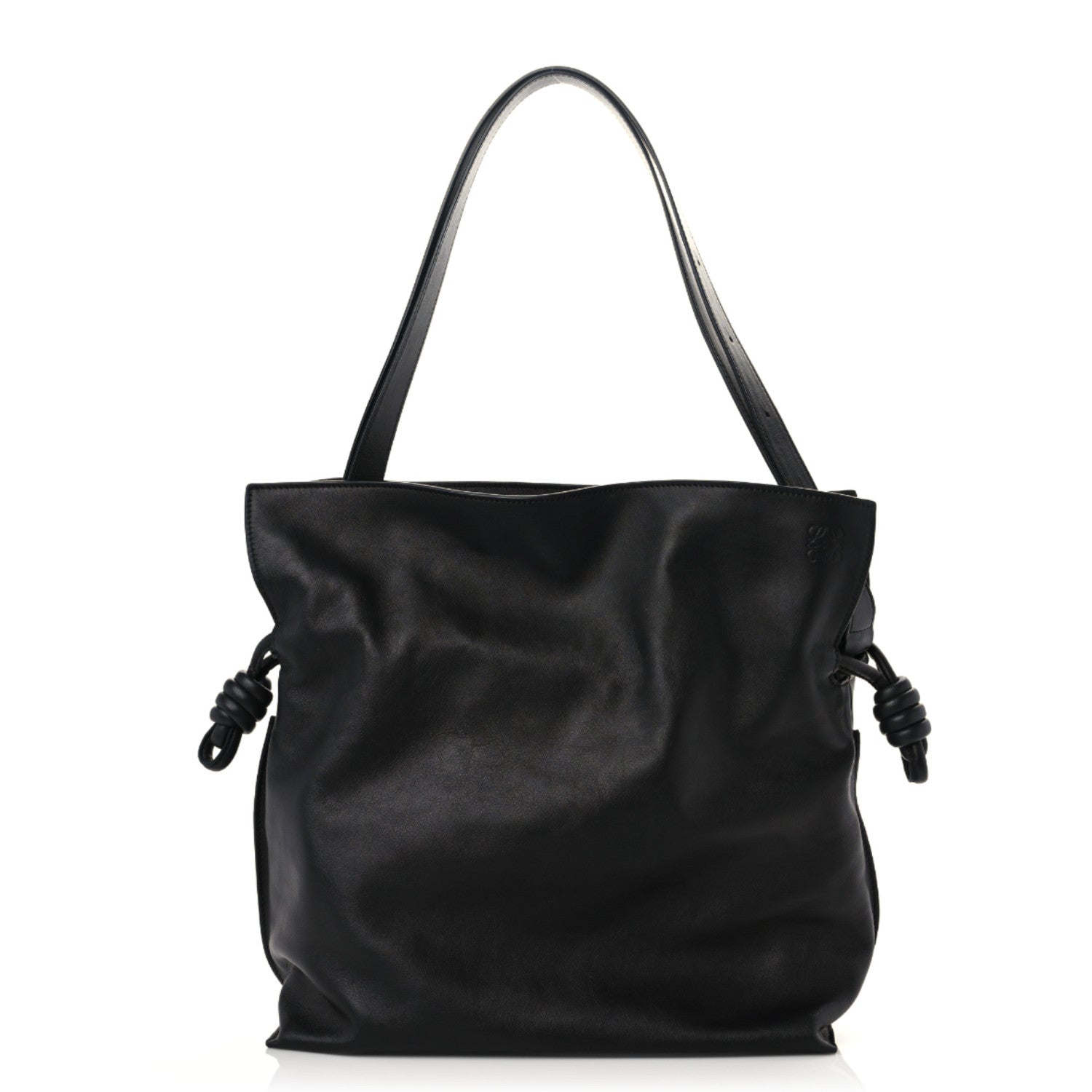 Loewe Calfskin Flamenco Knot Bag Black 1 of 11