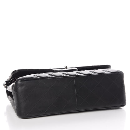 Chanel Lambskin Quilted Jumbo Double Flap Black 5 of 11