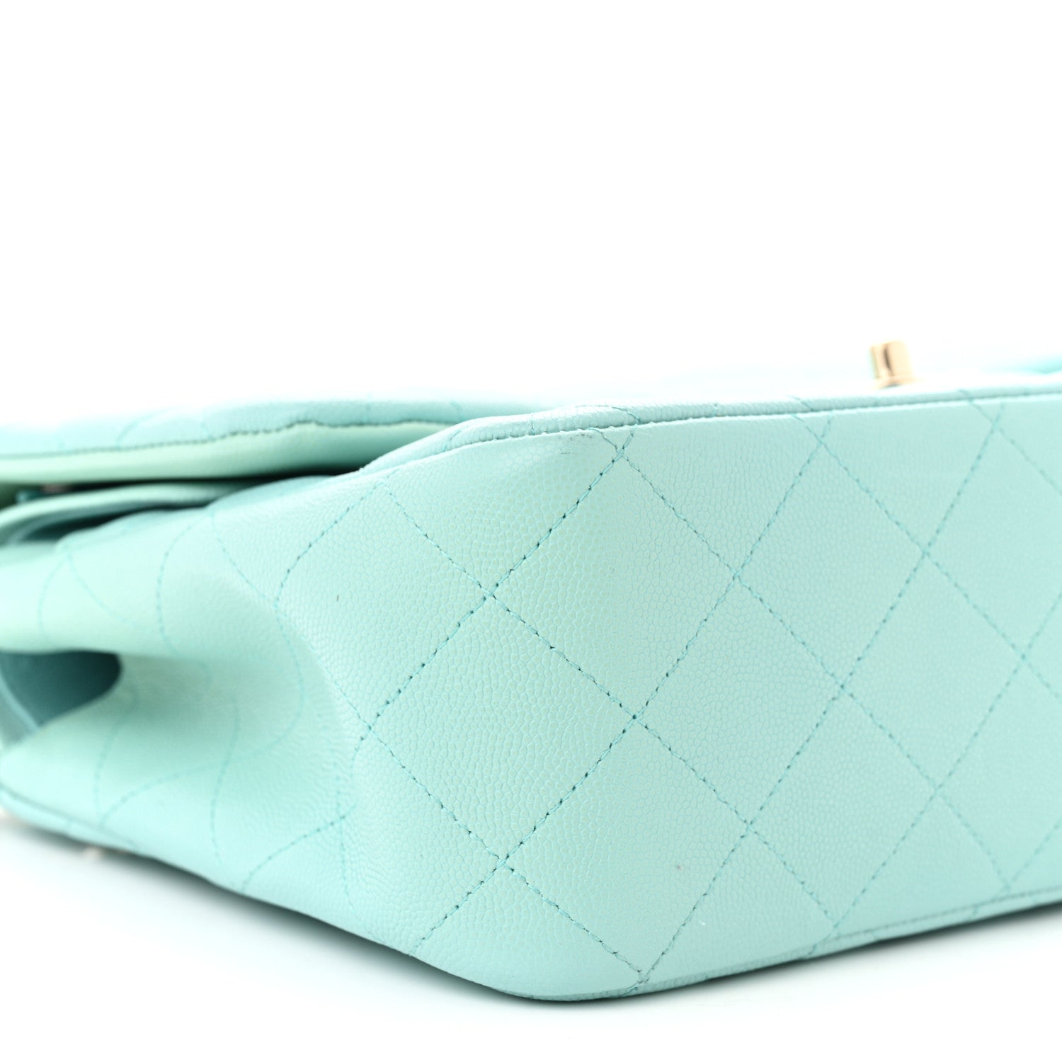 Chanel Caviar Quilted Jumbo Double Flap Light Blue 8 of 13