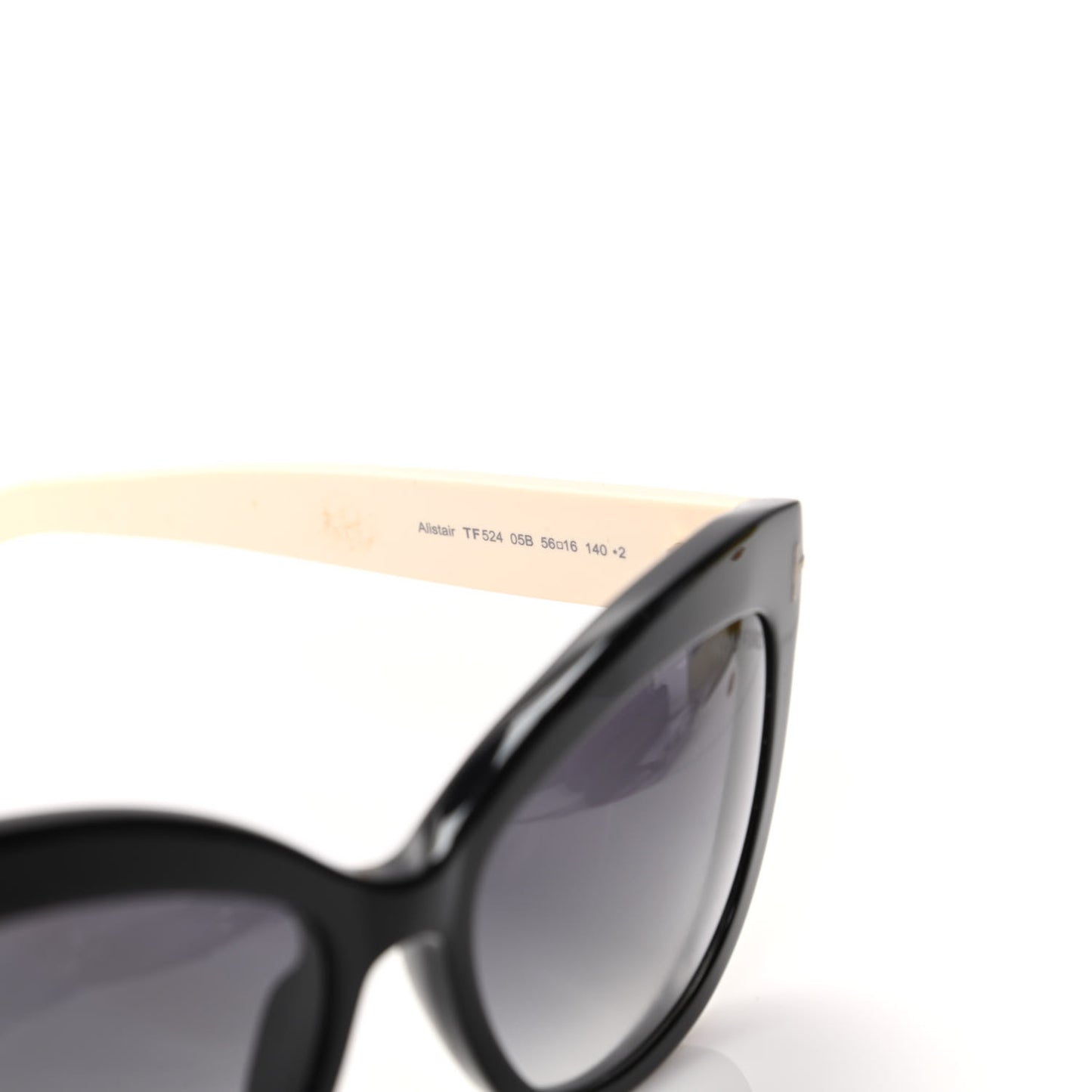 Acetate Alistair Cat Eye Sunglasses TF524 Black Beige