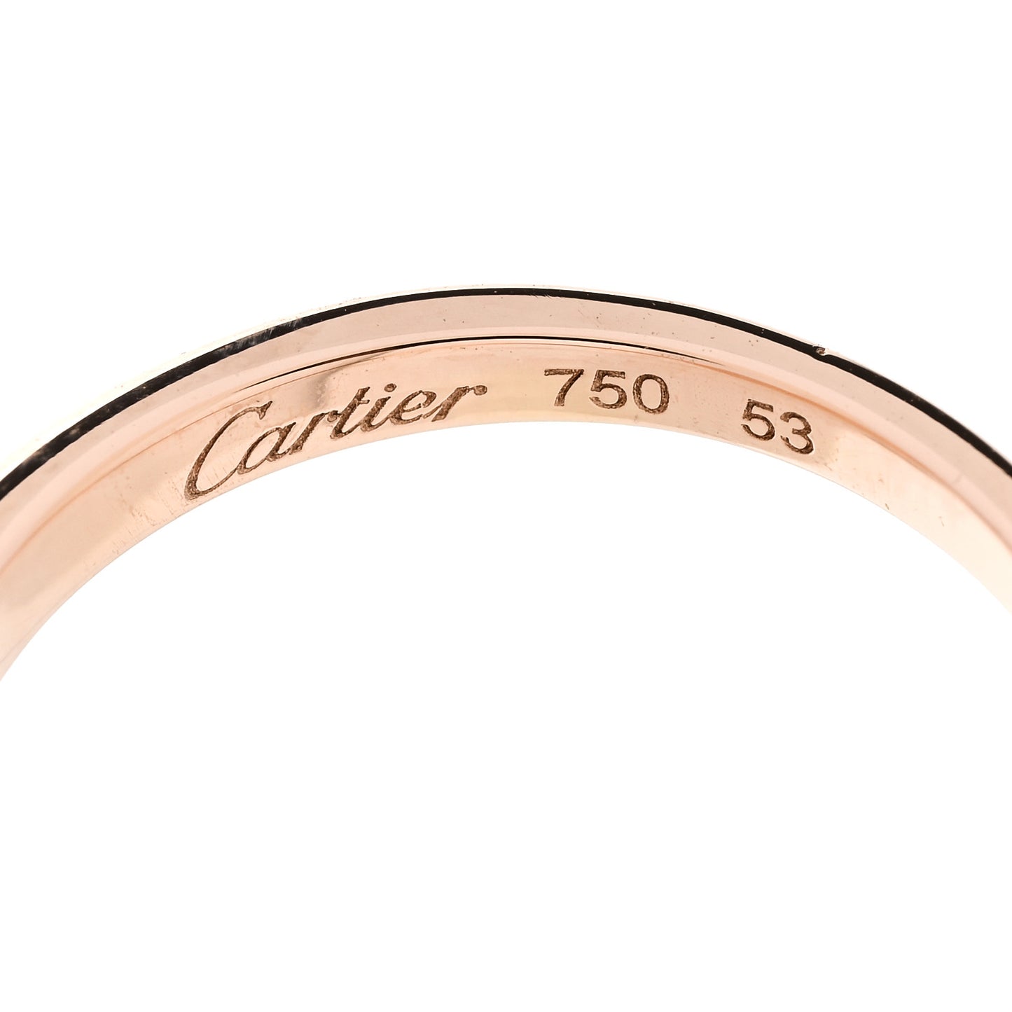 18K Pink Gold Diamond Mother of Pearl Tortue Ring 53 6.5