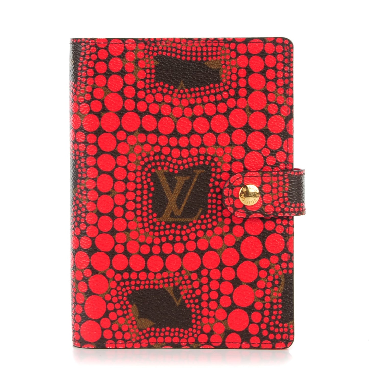 Monogram Kusama Town Small Ring Agenda Cover Red