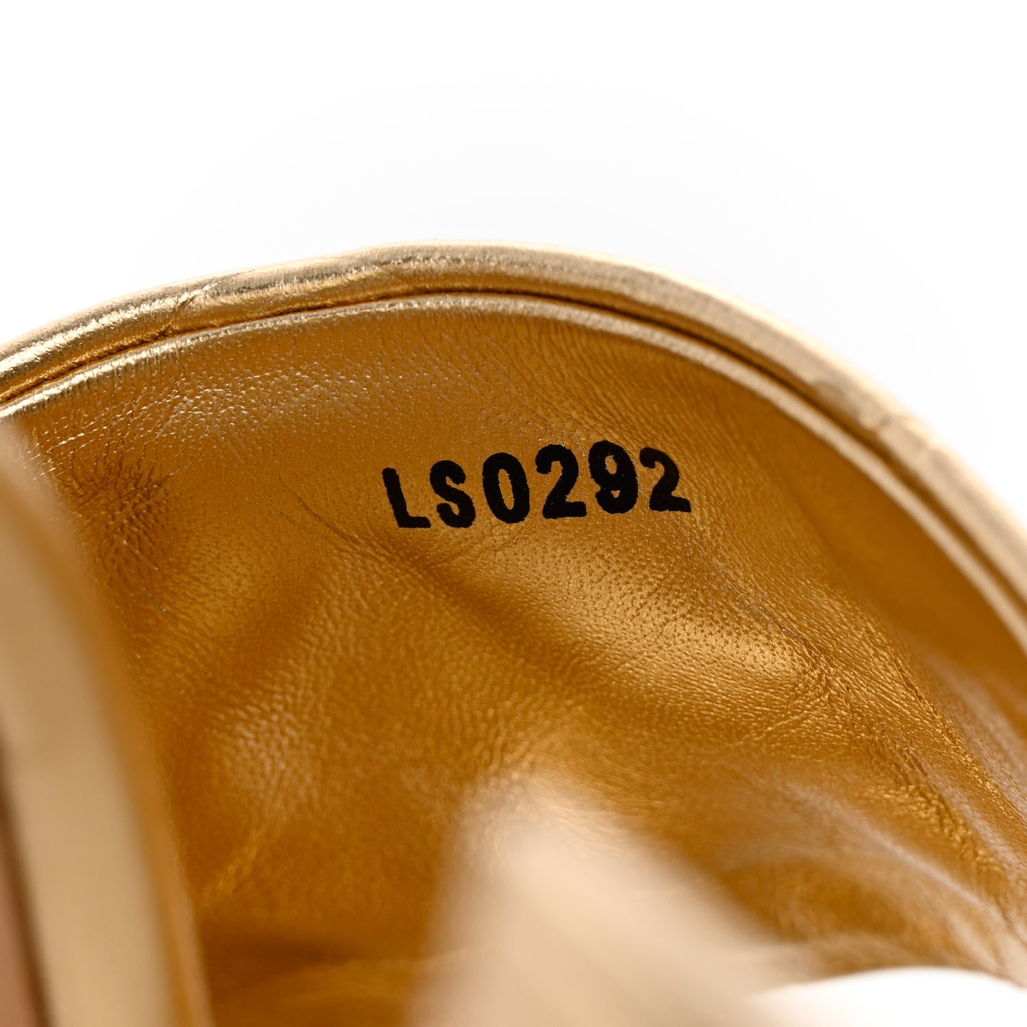 Louis Vuitton Metallic Lambskin Embossed Monogram Revival High Heel Mules 37 Gold 6 of 9