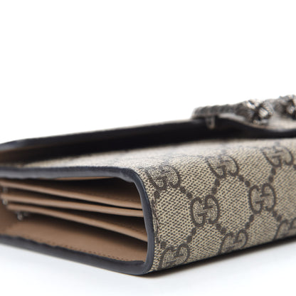 Gucci GG Supreme Monogram Mini Dionysus Chain Wallet Beige Taupe 6 of 11