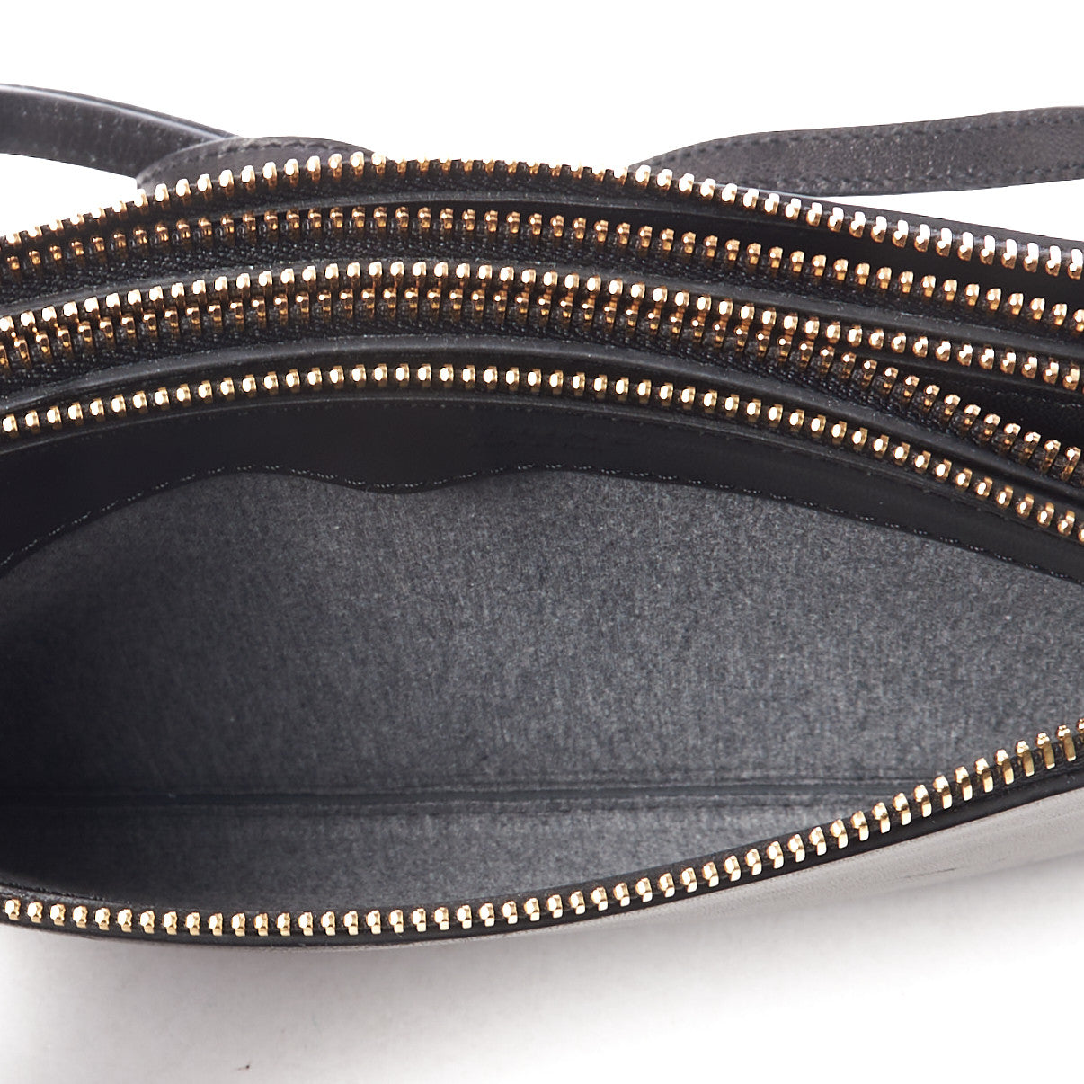 Lambskin Small Trio Crossbody Bag Black