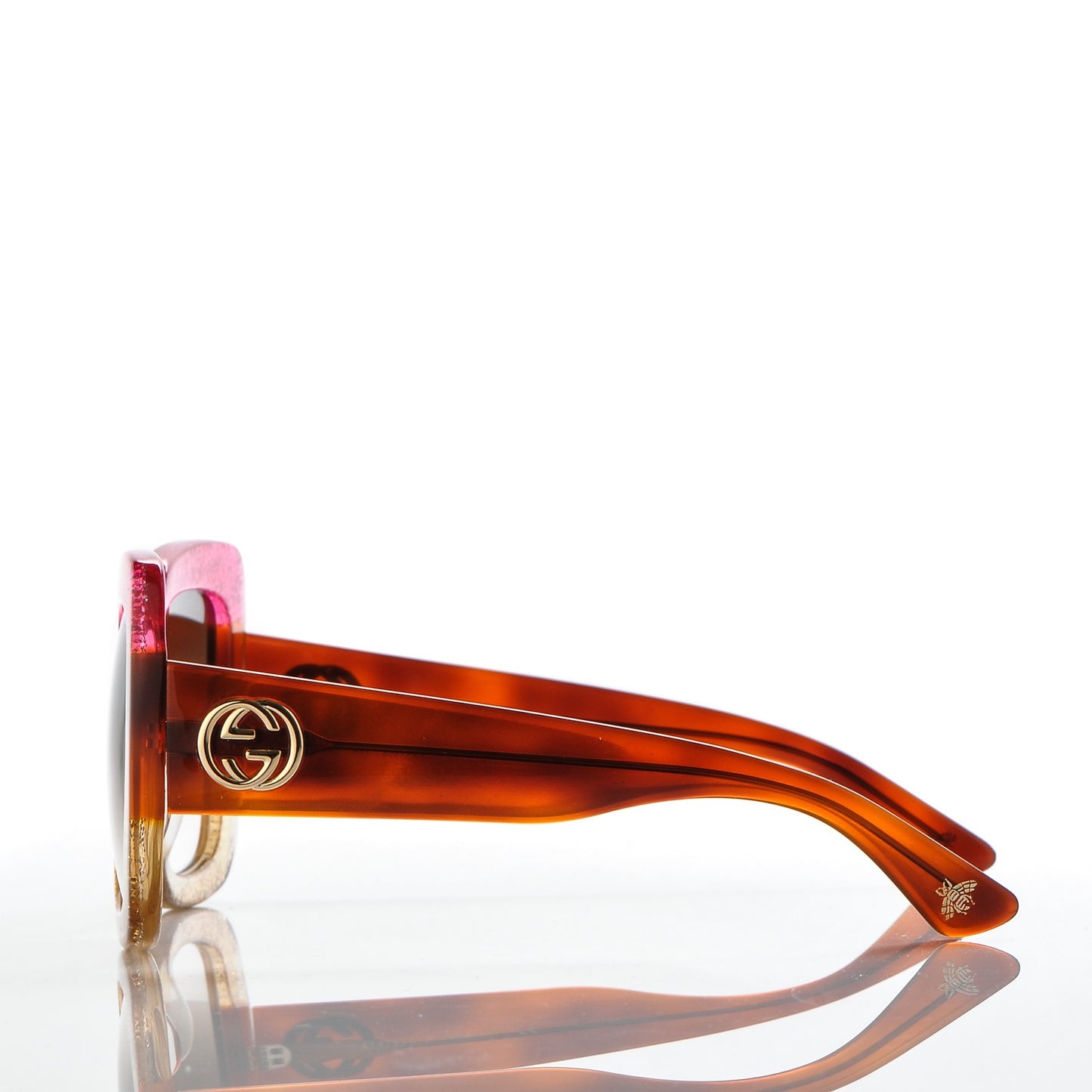 Square Frame GG0083S Sunglasses Glitter Pink Multi