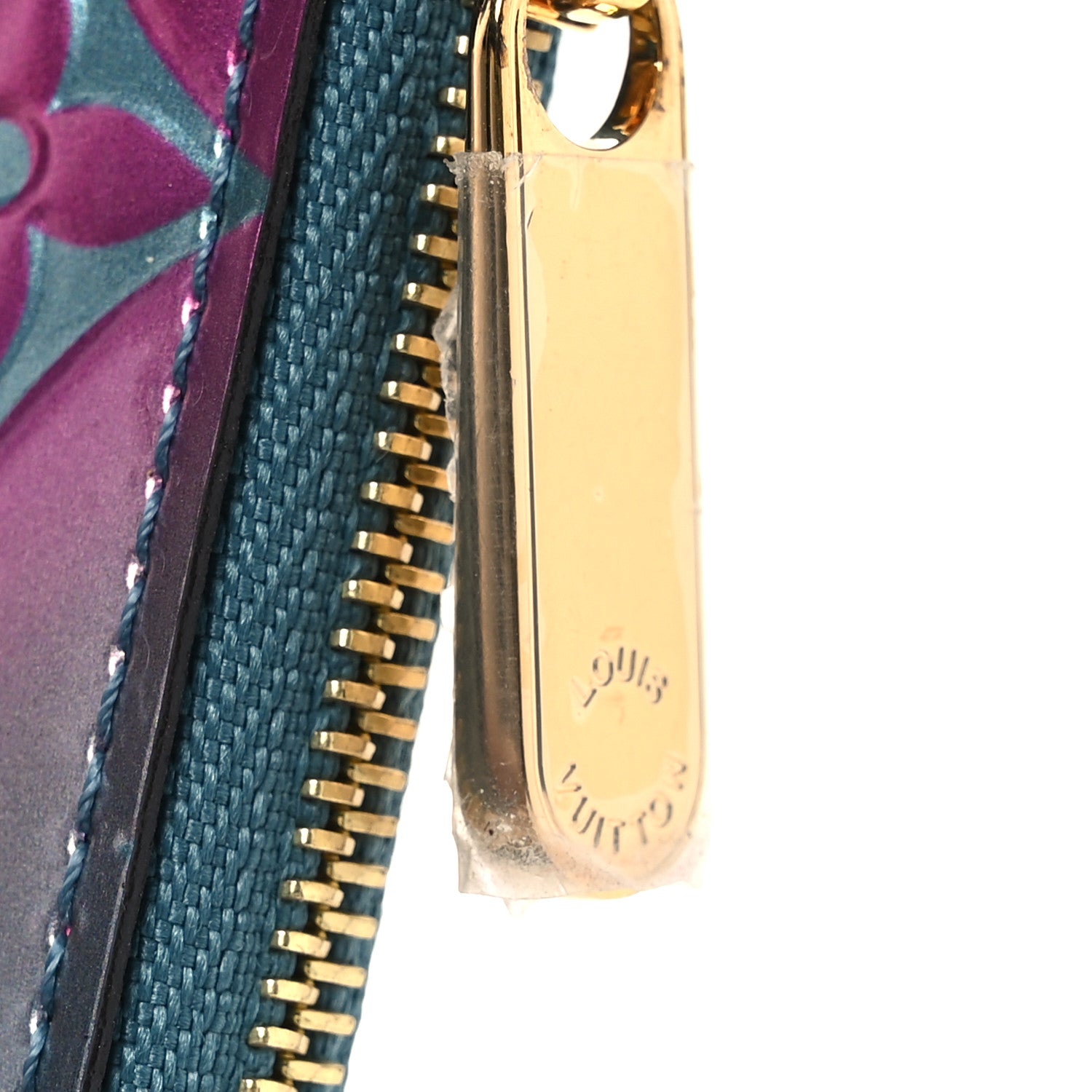 Louis Vuitton Metallic Vernis Degrade Key Pouch Blue Pink 8 of 9