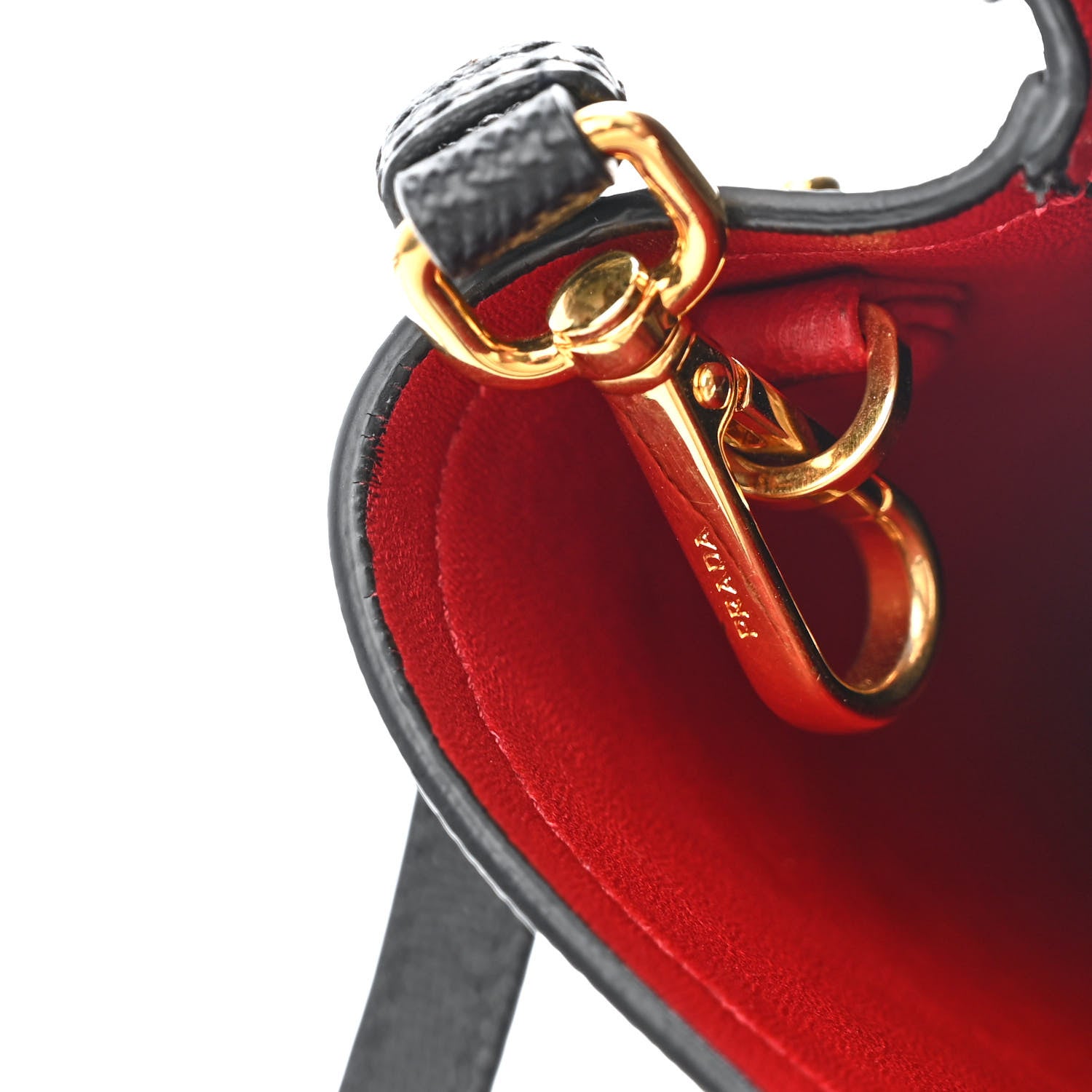 Prada Saffiano Cuir Small Double Bag Black Fuoco 14 of 14