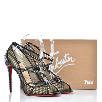 Christian Louboutin Rete Mini Resille Kid Specchio Alarc 100 Pump 39.5 Black 10 of 10