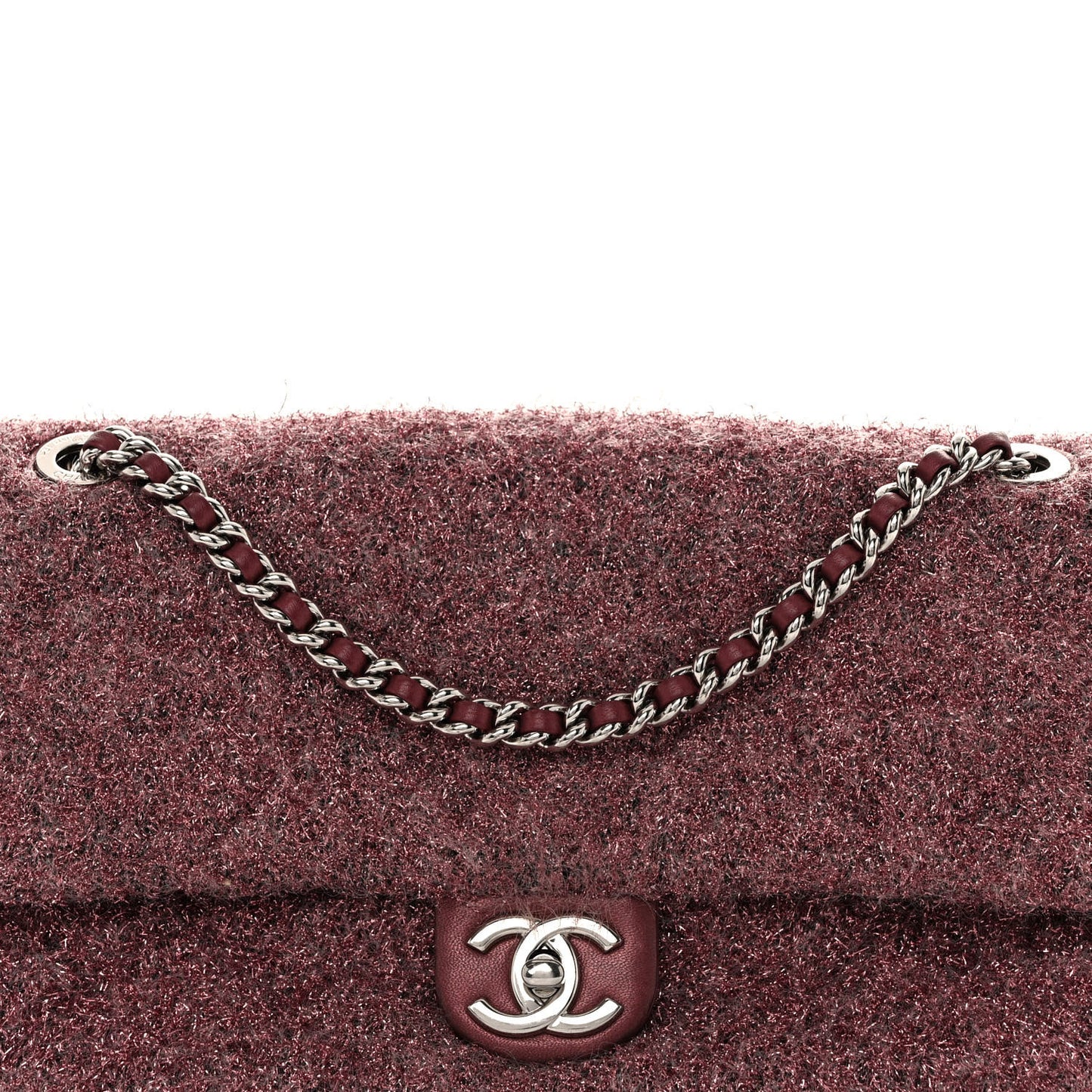 Lurex Knit Medium Pluto Glitter Flap Pink