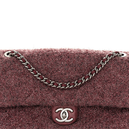 Chanel Lurex Knit Medium Pluto Glitter Flap Pink 8 of 16