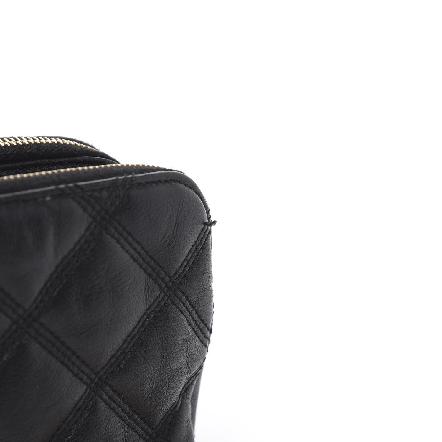Saint Laurent Grained Lambskin Quilted Mini Becky Double Zip Bag Black 11 of 11