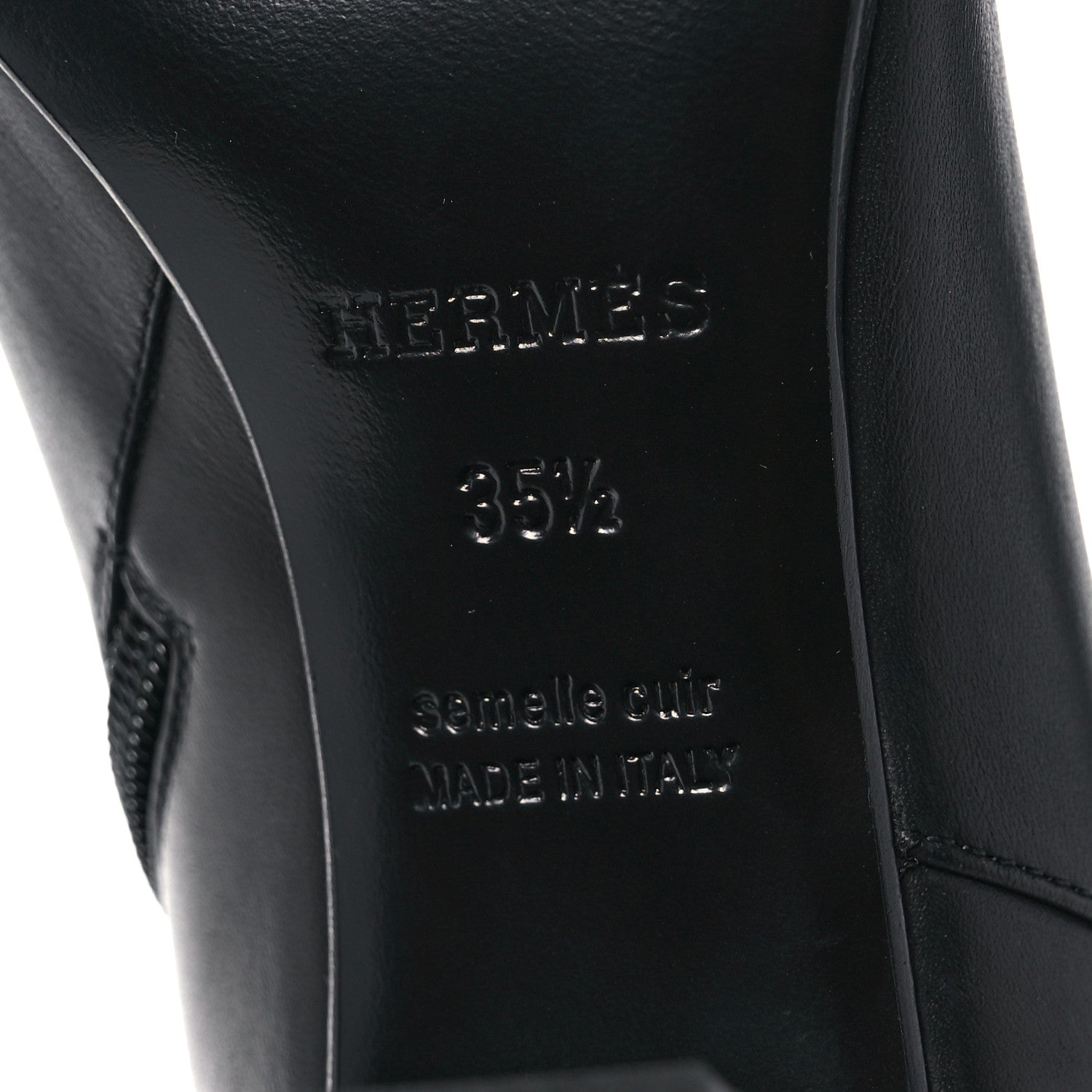 Hermes Calfskin Saint Germain Ankle Boots 35.5 Black 6 of 10