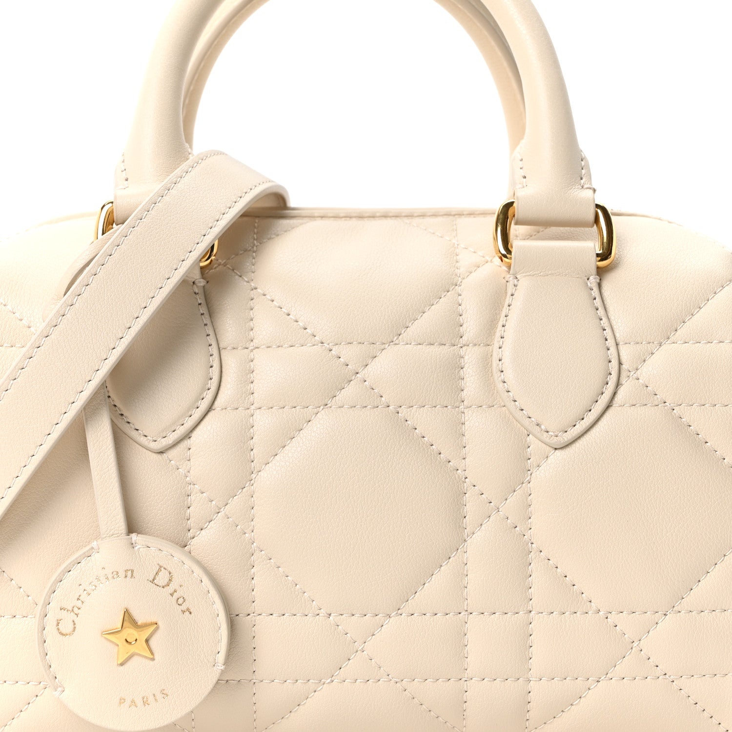 Christian Dior Calfskin Macrocannage Groove 20 Bag Dusty Ivory 7 of 10