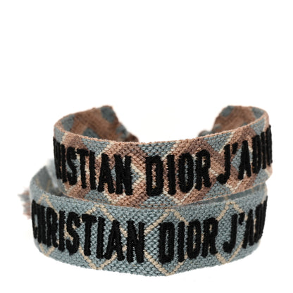 Christian Dior Woven Cotton J'Adior Friendship Bracelet Set Blue Nude 1 of 6