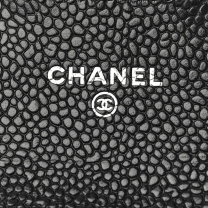 Chanel Caviar Quilted Flap Card Holder Wallet Black 6 of 12