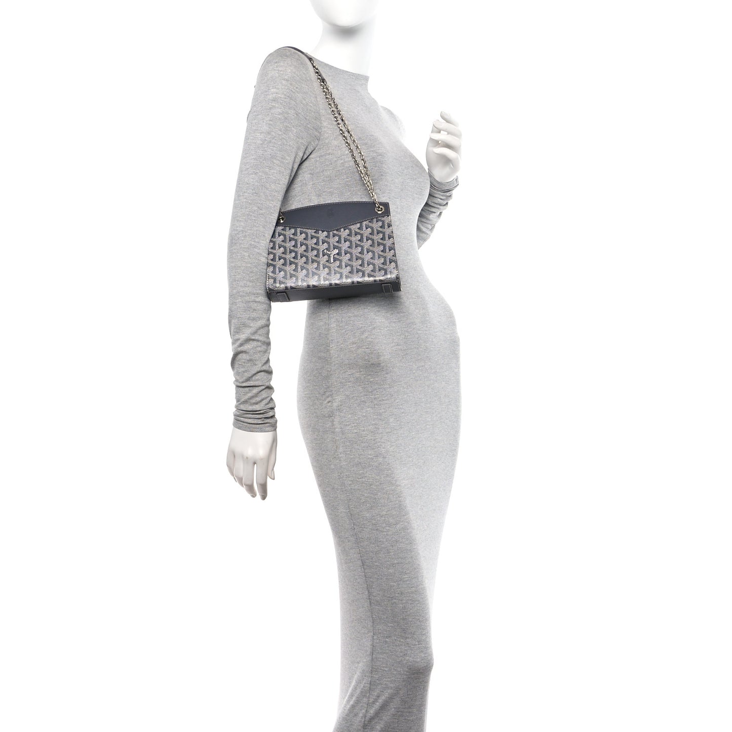 Goyardine Mini Rouette Structure Grey