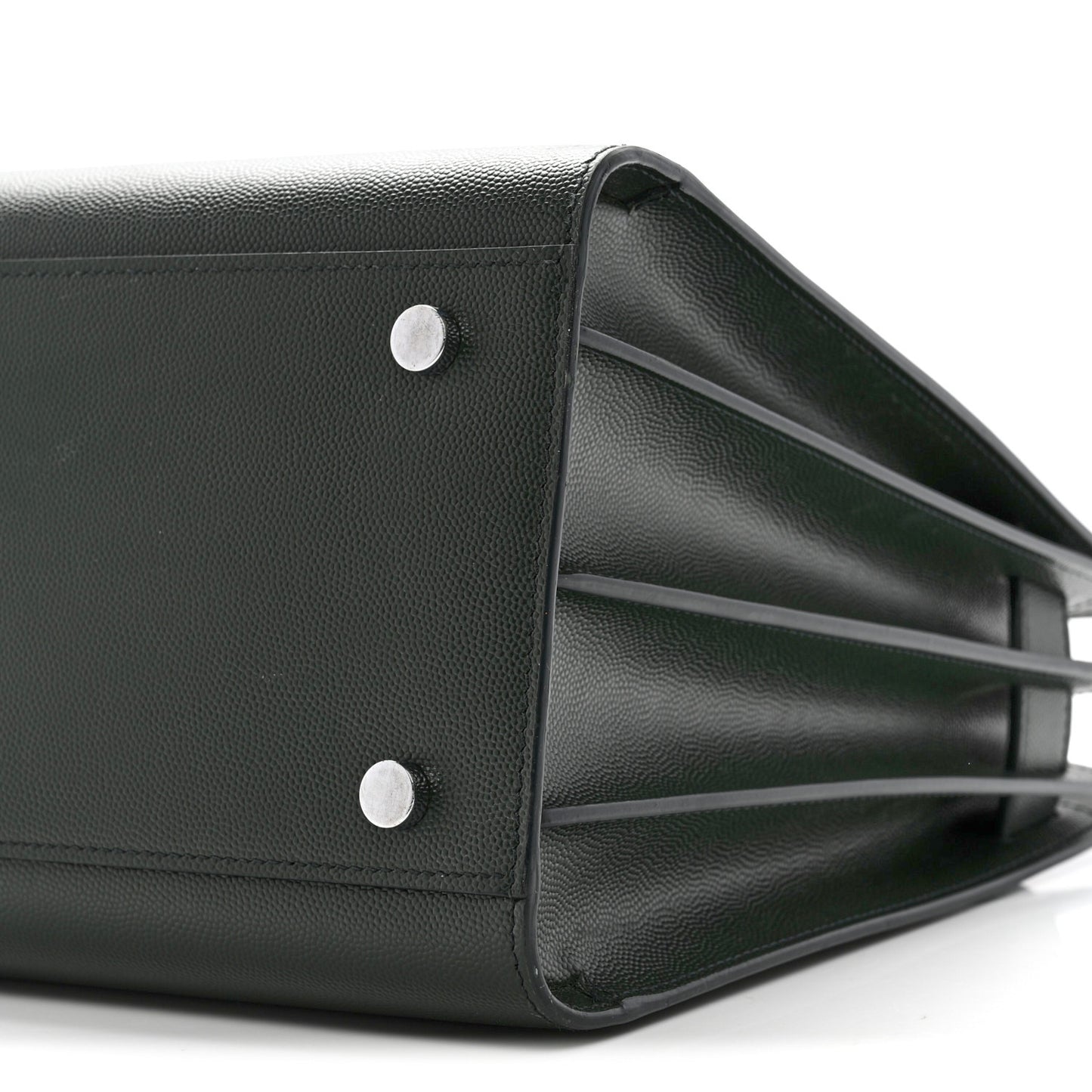 Grained Calfskin Small Sac De Jour Dark Vert