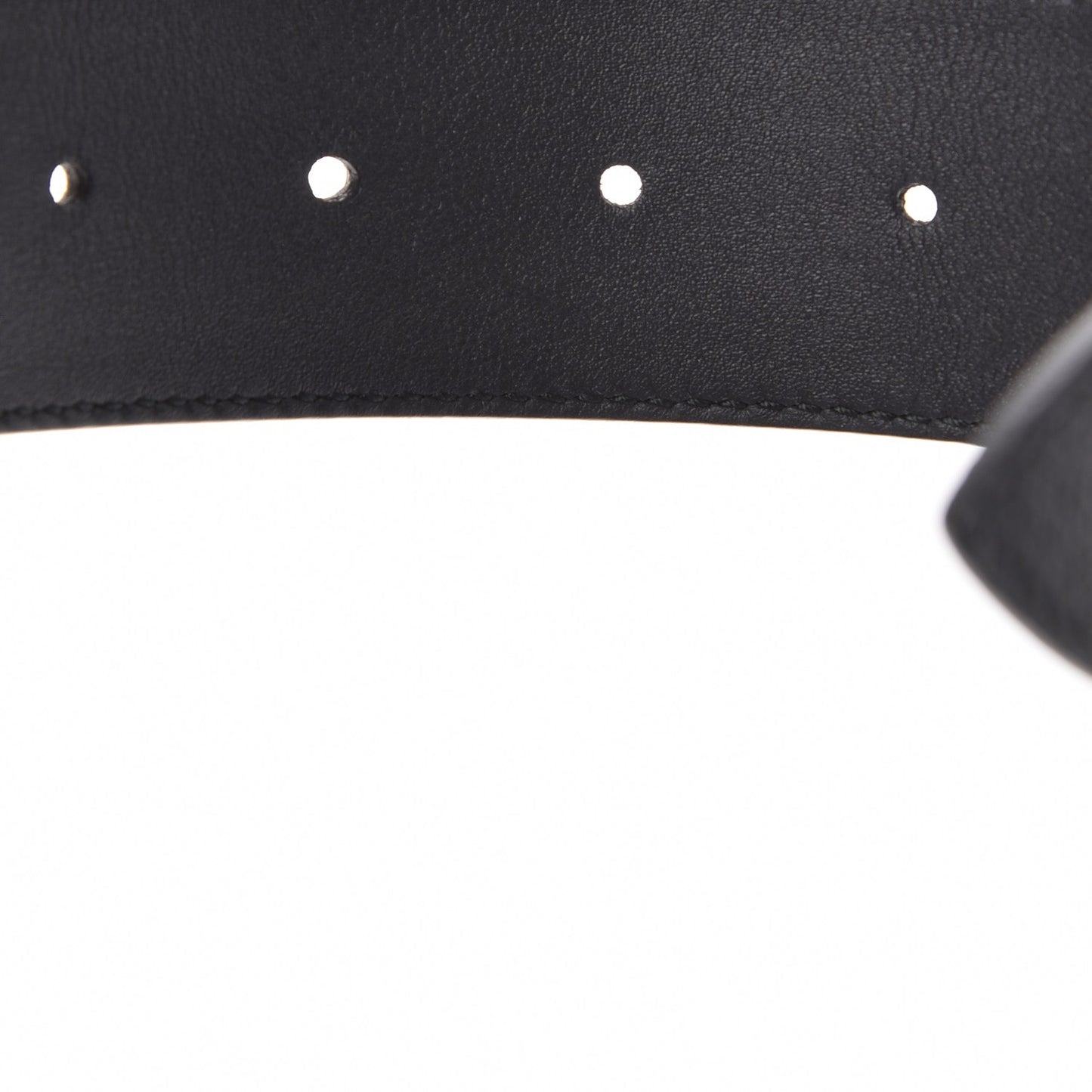Textured Dollar Calfskin Nickel Double G 40mm Belt 95 38 Black