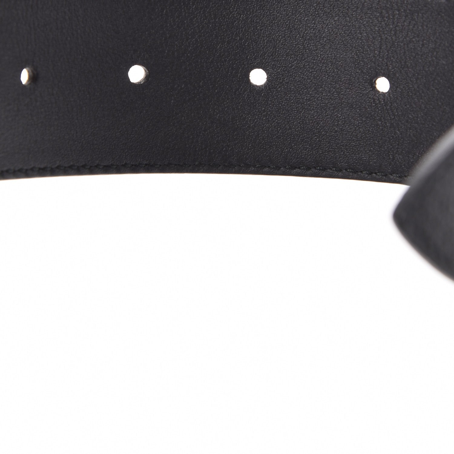 Gucci Textured Dollar Calfskin Nickel Double G 40mm Belt 95 38 Black 6 of 7