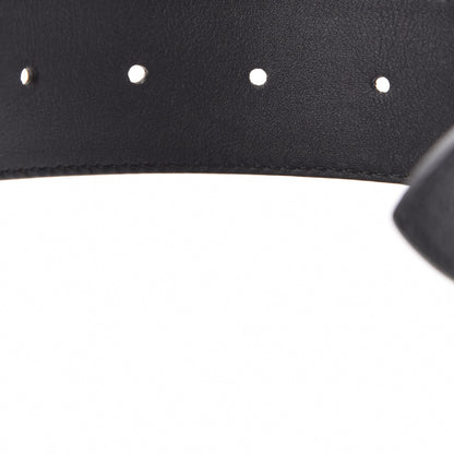 Gucci Textured Dollar Calfskin Nickel Double G 40mm Belt 95 38 Black 6 of 7