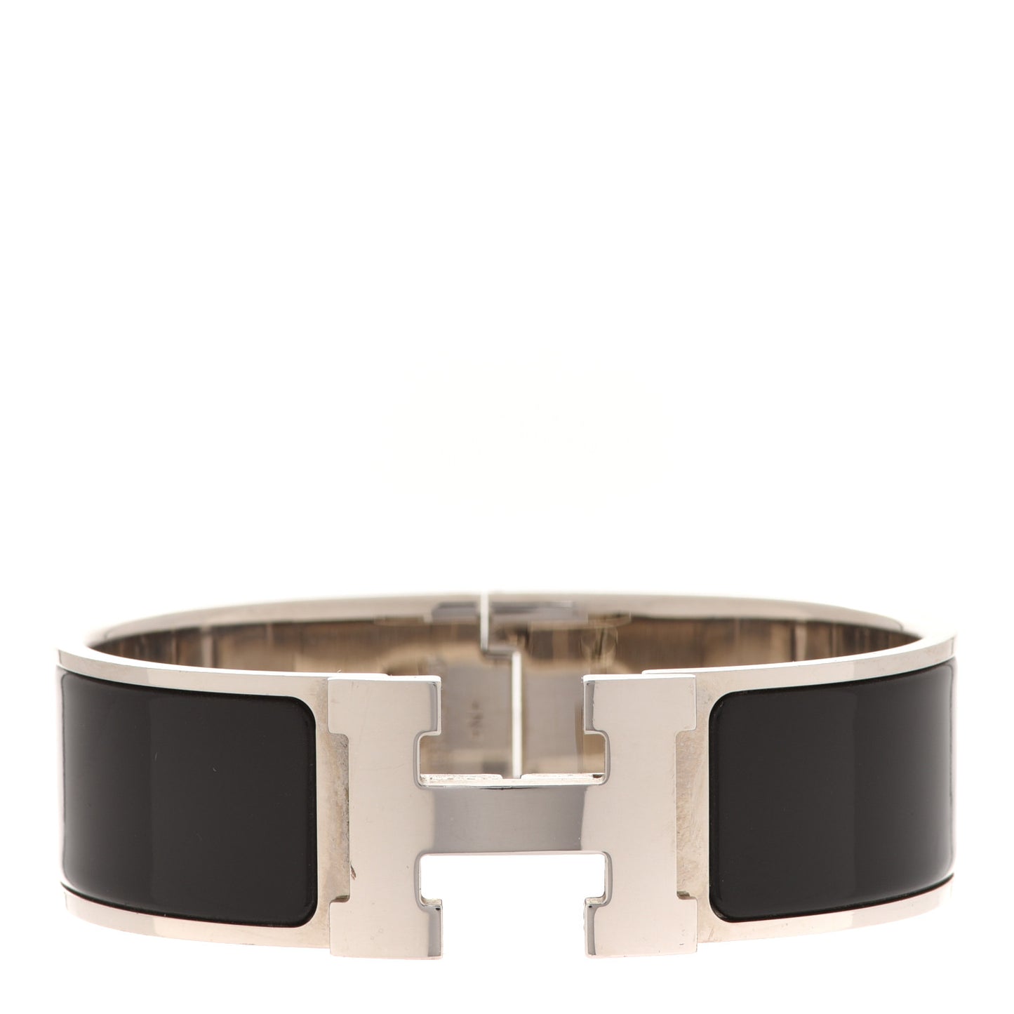 Enamel Wide Clic Clac H Bracelet PM Black