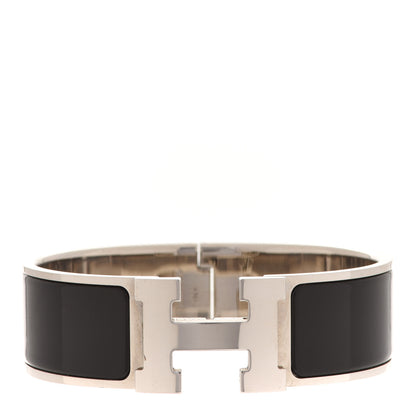 Hermes Enamel Wide Clic Clac H Bracelet PM Black 1 of 5