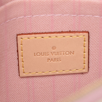 Louis Vuitton Damier Azur Neverfull MM GM Pochette Rose Ballerine 6 of 8