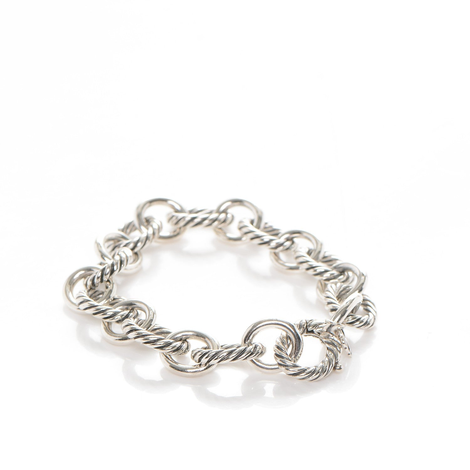 David Yurman Sterling Silver 12mm Large Oval Link Bracelet 3 of 4
