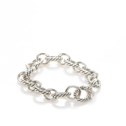 David Yurman Sterling Silver 12mm Large Oval Link Bracelet 3 of 4