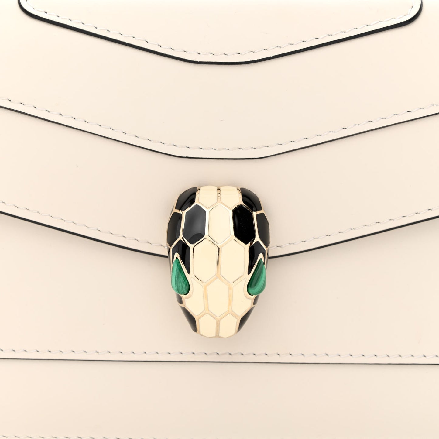 Calfskin Serpenti Forever Crossbody Bag White