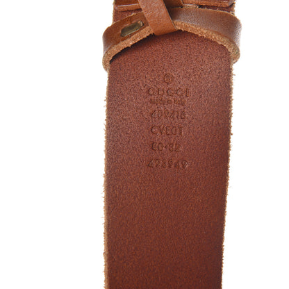 Gucci Faded Calfskin Double G 40mm Belt 80 32 Cuir 4 of 6