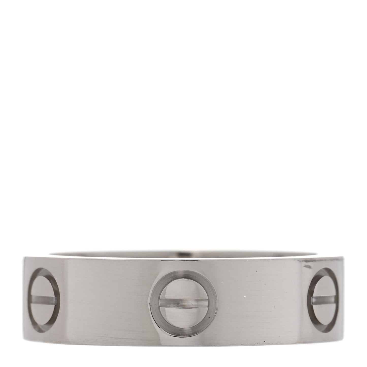 18K White Gold 5.5mm LOVE Ring 53 6.5